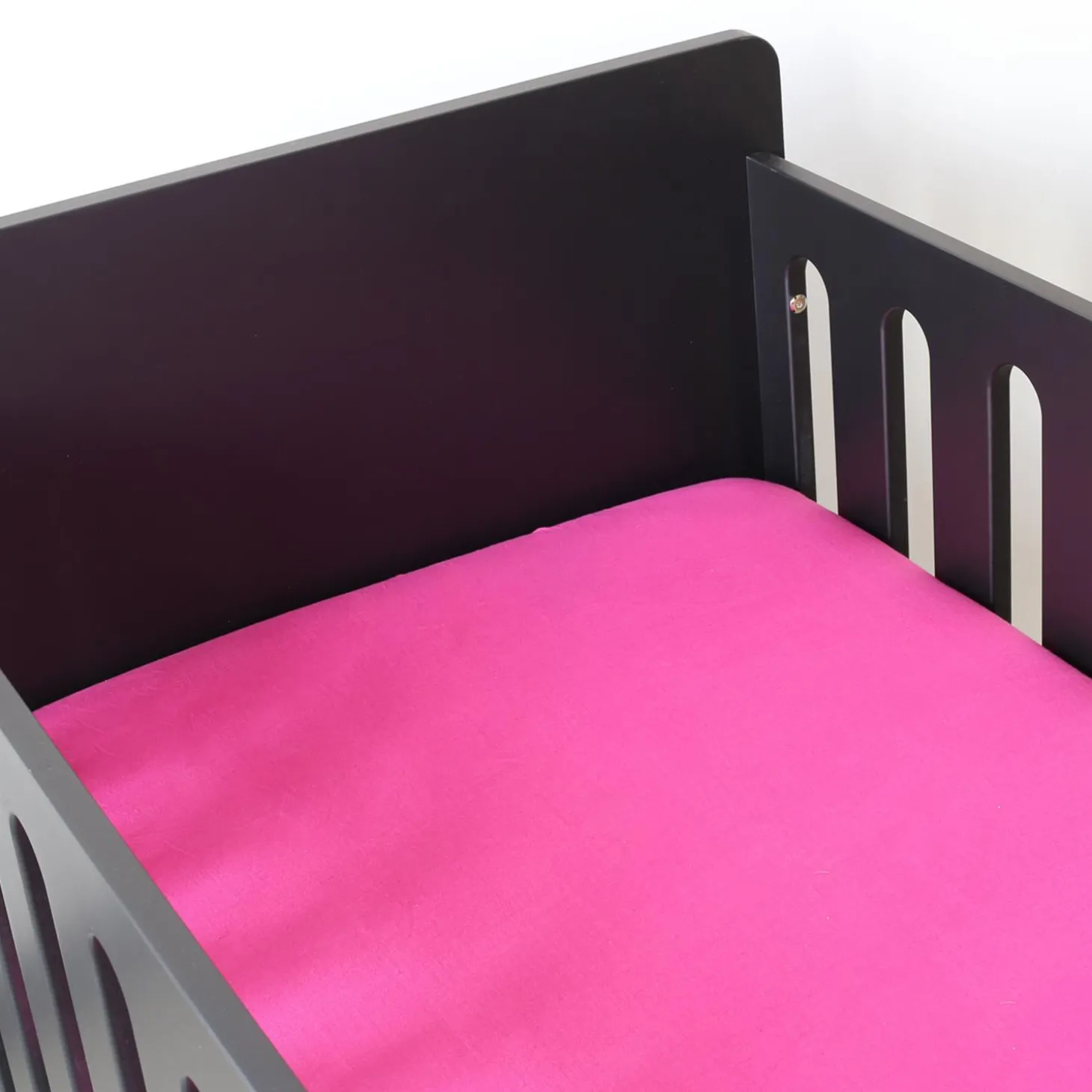 Trois Kilos Sept Drap Housse Framboise 60x120 cm