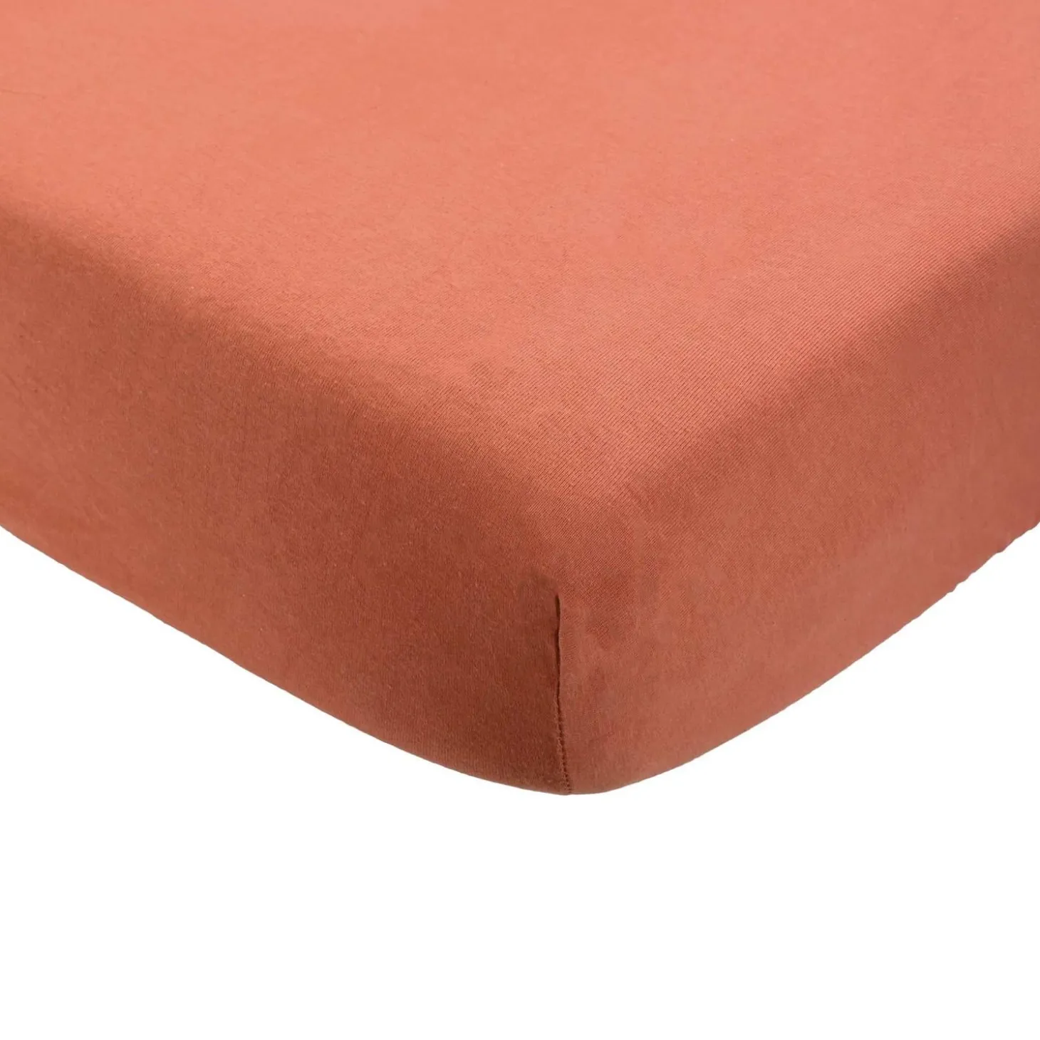 Trois Kilos Sept Drap Housse Terracotta 60x120 cm