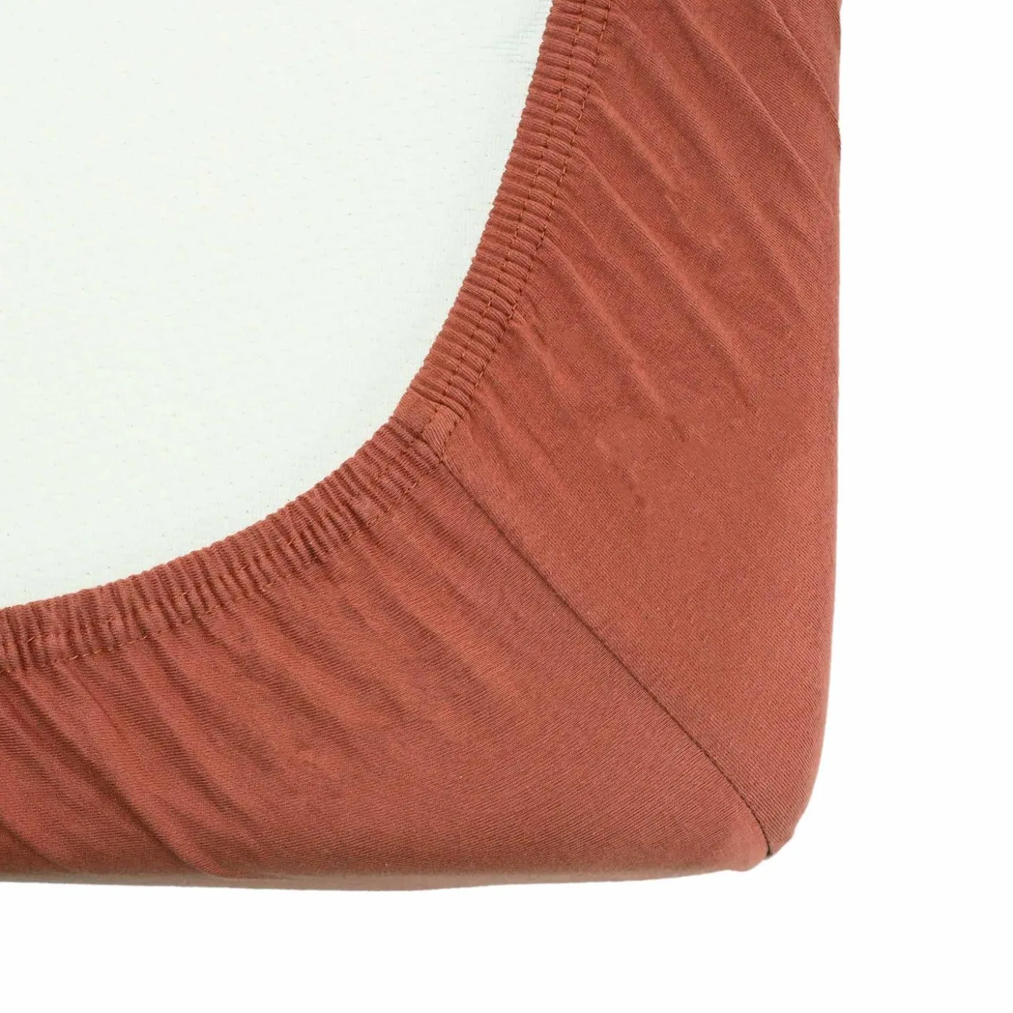 Trois Kilos Sept Drap Housse Terracotta 60x120 cm