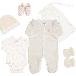 Trois Kilos Sept                    Kit naissance 6 pièces Fille    Beige/Rose