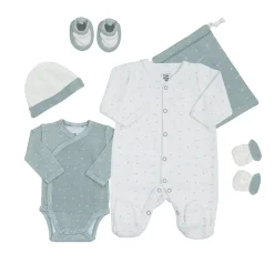 Trois Kilos Sept                    Kit Naissance 6 Pcs    Vert Sauge