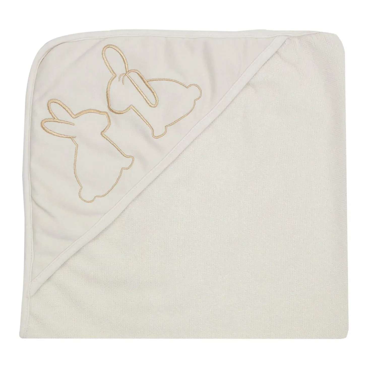 Trois Kilos Sept Lot 2 capes de bain lapin Aop Beige 70x70 cm