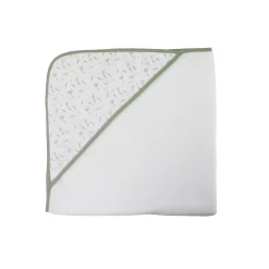 Trois Kilos Sept Lot 2 Capes de Bain Ours + Aop Vert Olive 70x70 cm