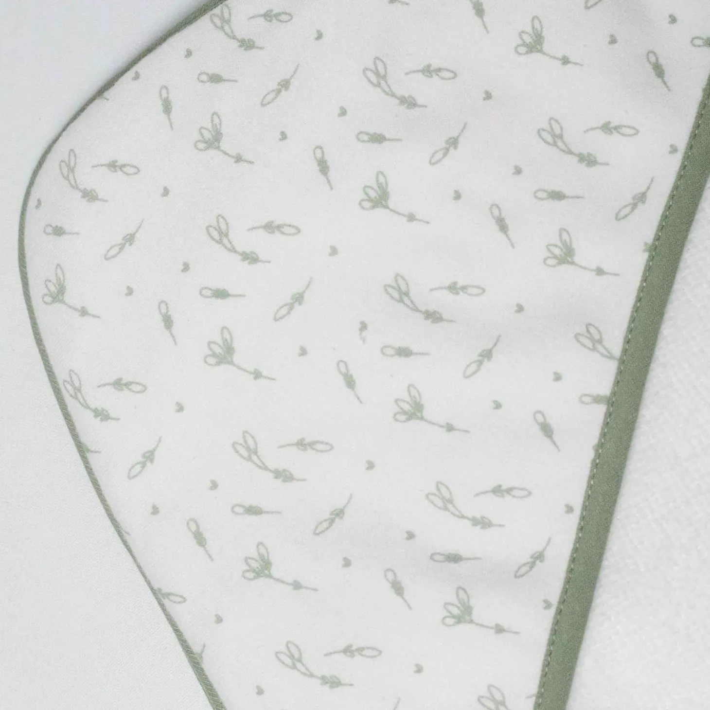 Trois Kilos Sept Lot 2 Capes de Bain Ours + Aop Vert Olive 70x70 cm