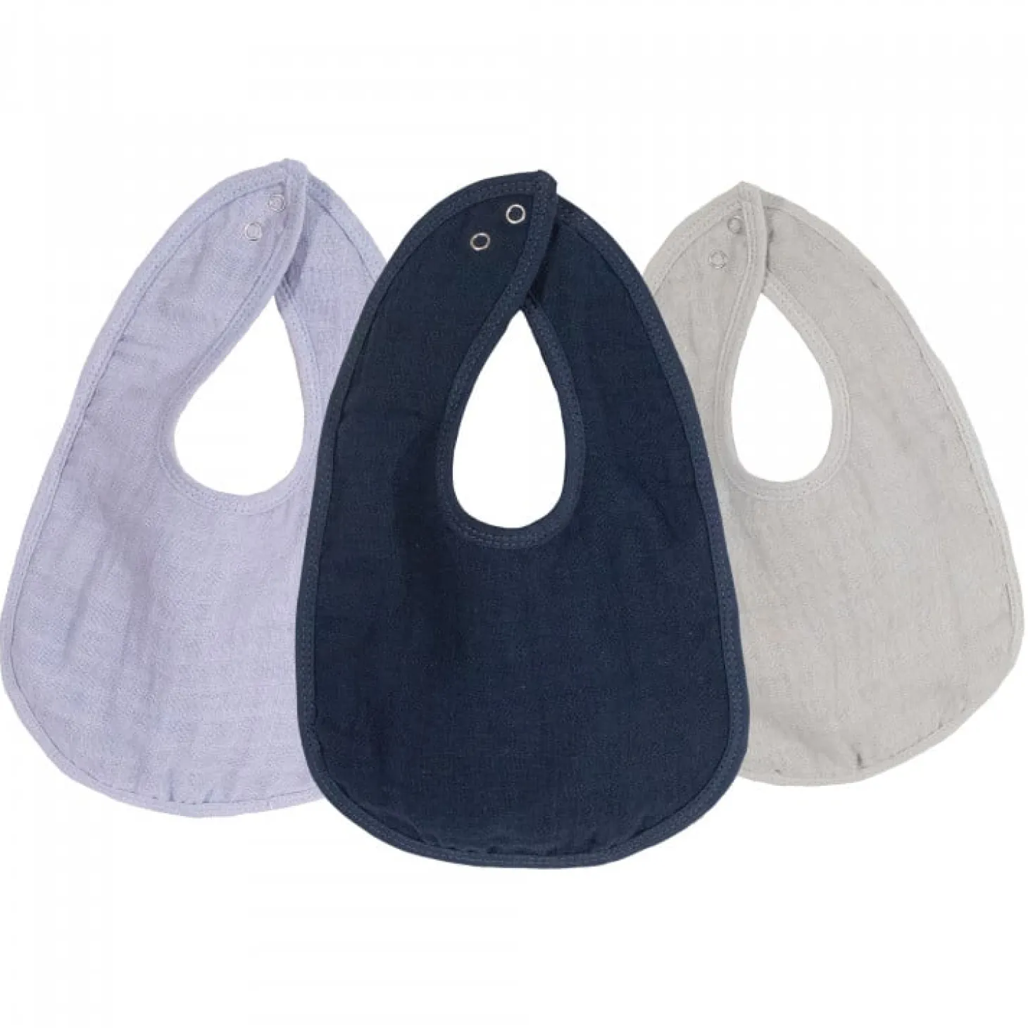 Trois Kilos Sept Lot de 3 bavoirs Naissance Bleu 24x34 cm