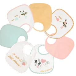 Trois Kilos Sept                    Lot de 7 Bavoirs Naissance    Rose            0-6 mois