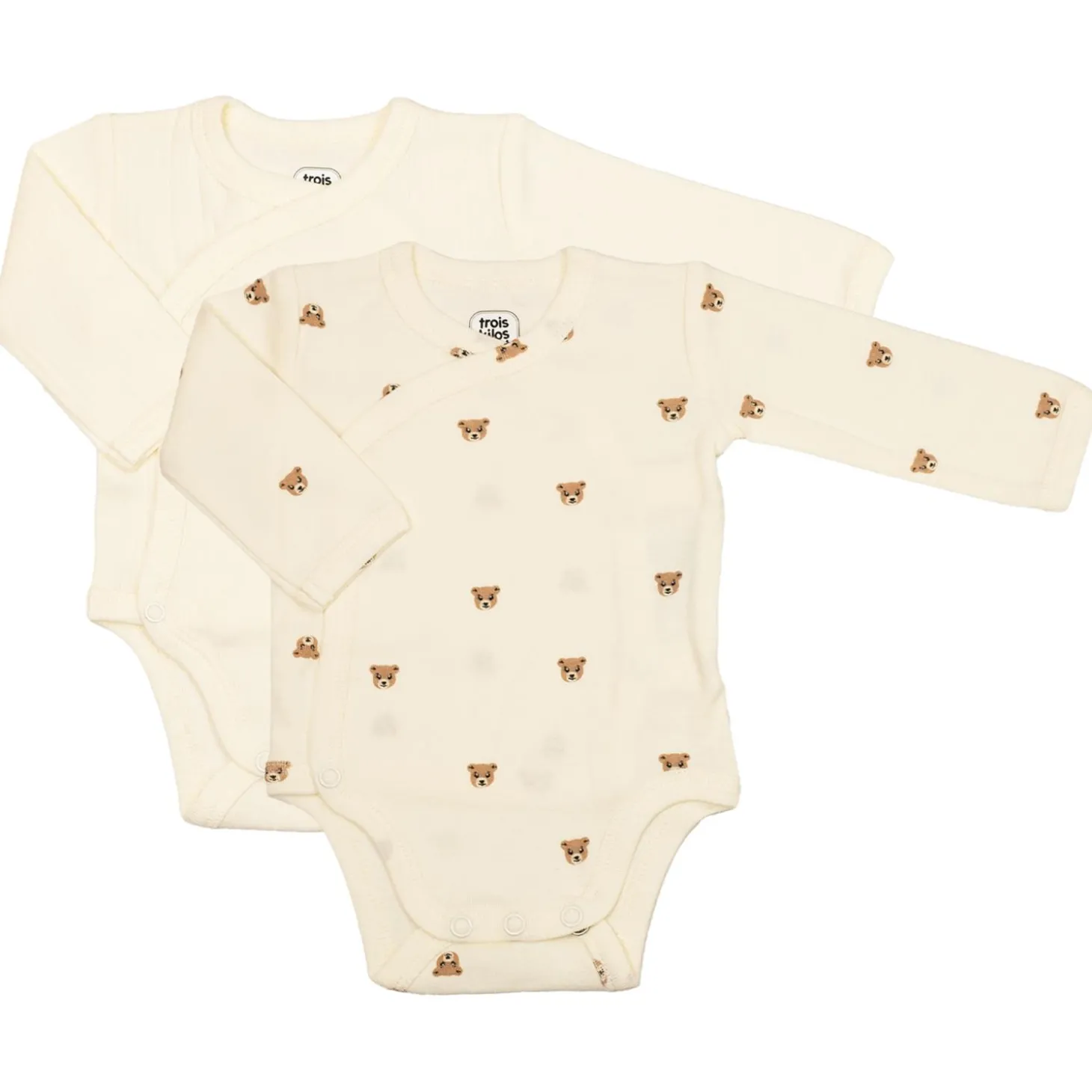 Trois Kilos Sept Lot de 2 Bodies Moka Beige