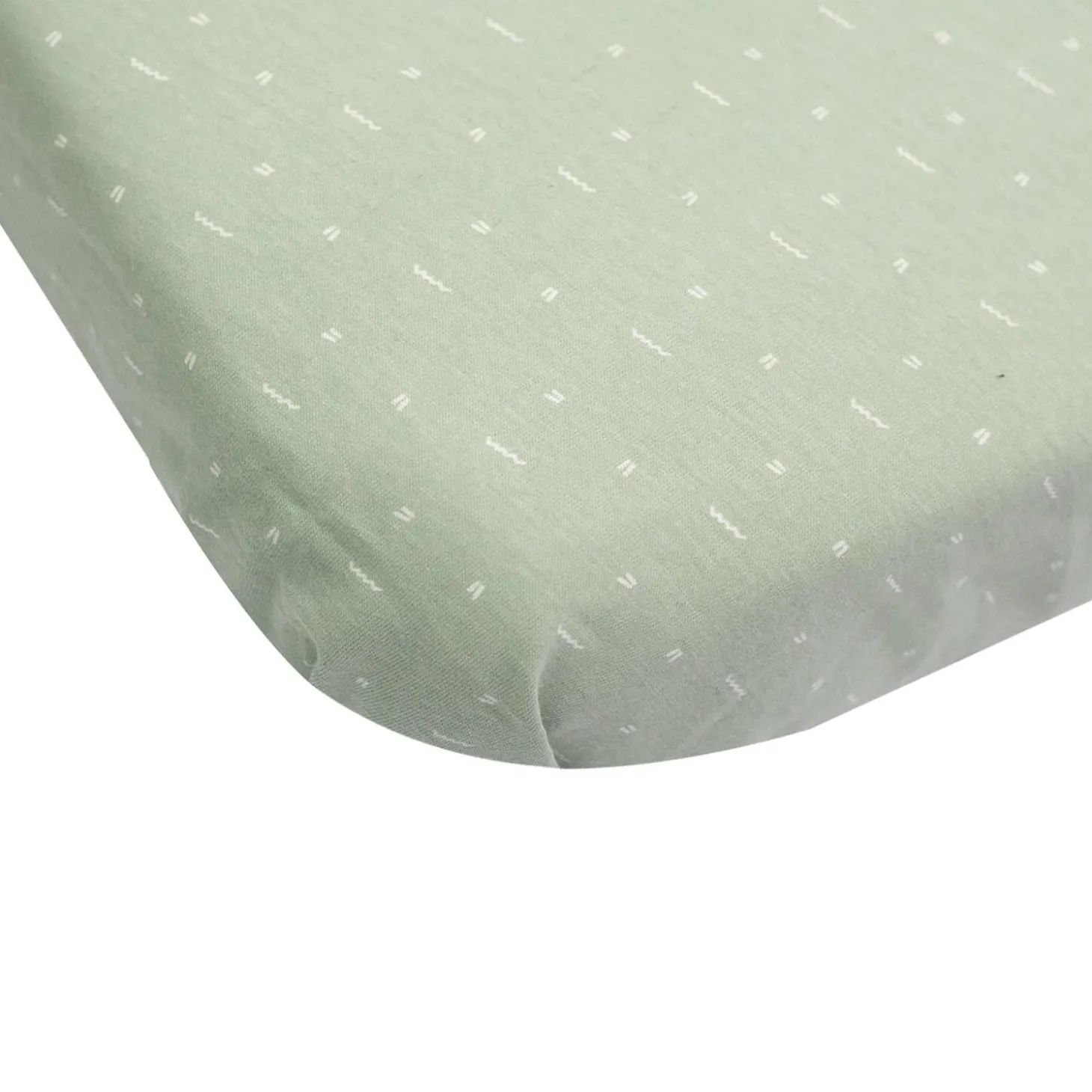 Trois Kilos Sept Lot de 2 Draps Housse pour Berceau Vert Olive Grafic 50x83 cm