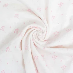 Trois Kilos Sept Lot de 2 Draps Housse pour Berceau Fleurs Roses Ecru 50x83 cm