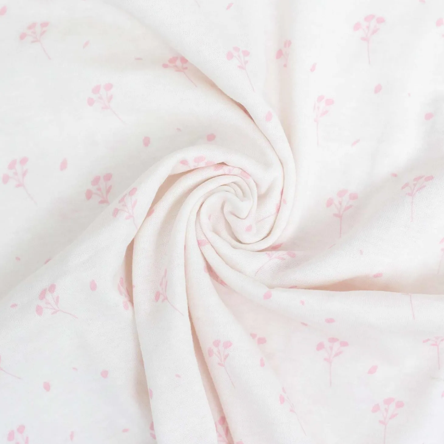 Trois Kilos Sept Lot de 2 Draps Housse pour Berceau Fleurs Roses Ecru 50x83 cm