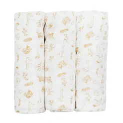 Trois Kilos Sept Lot de 3 Langes Beige