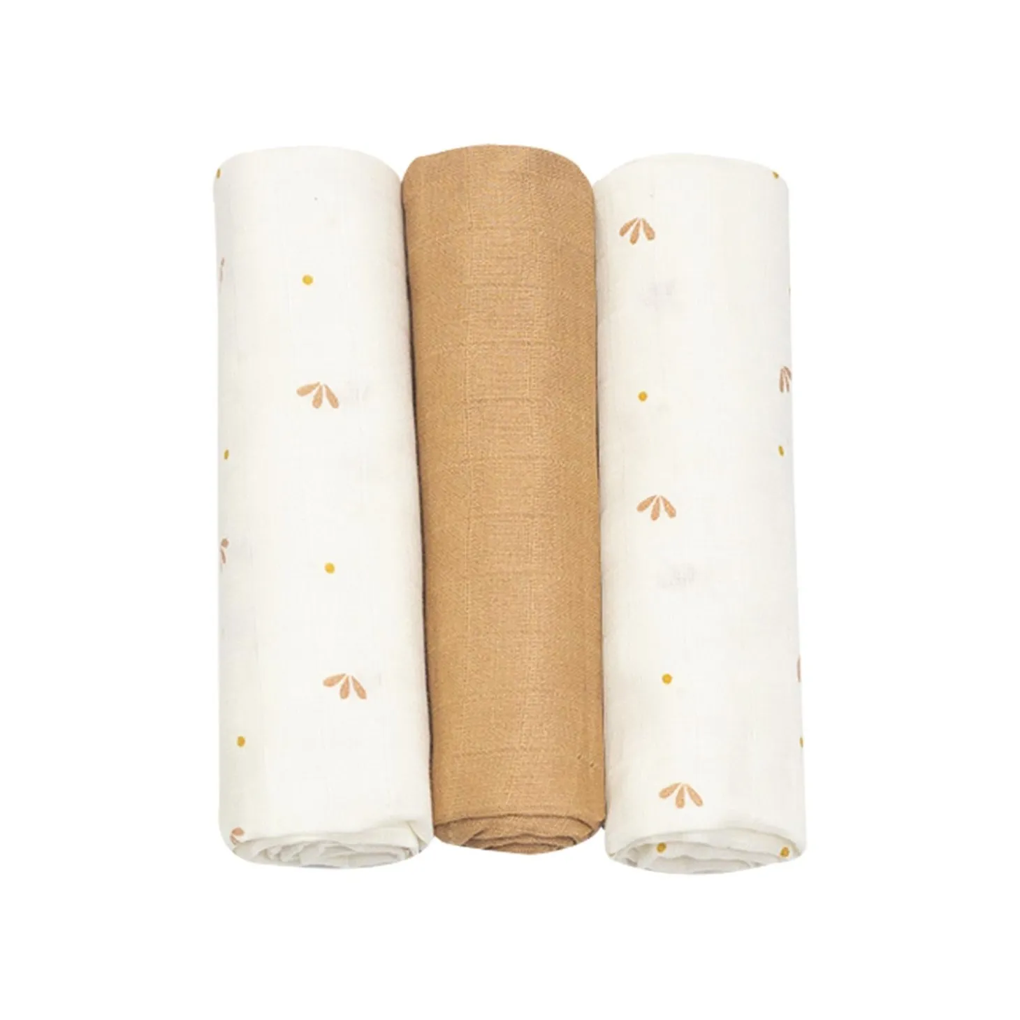 Trois Kilos Sept Lot 3 Langes Beige 70x70 cm