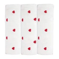Trois Kilos Sept Lot 3 Langes Rouge/ Blanc 70x70 cm