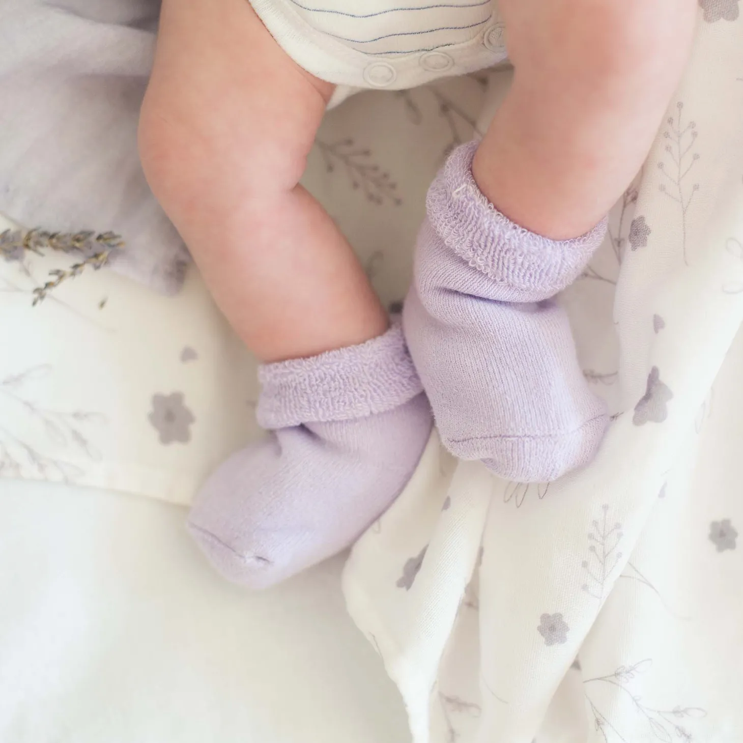 Trois Kilos Sept Lot 3 paires de chaussettes maille bouclette Rose Pale Mauve Framboise 0-6 mois