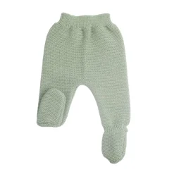 Trois Kilos Sept Pantalon Maille Vert Olive 0-1 mois