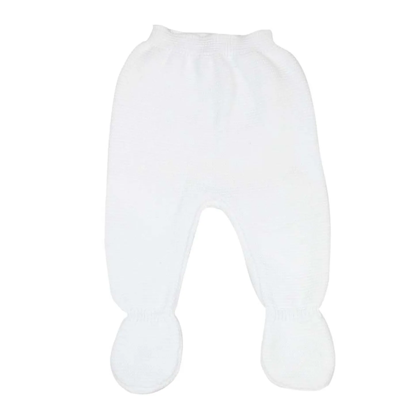 Trois Kilos Sept Pantalon tricot Blanc 0-1 mois