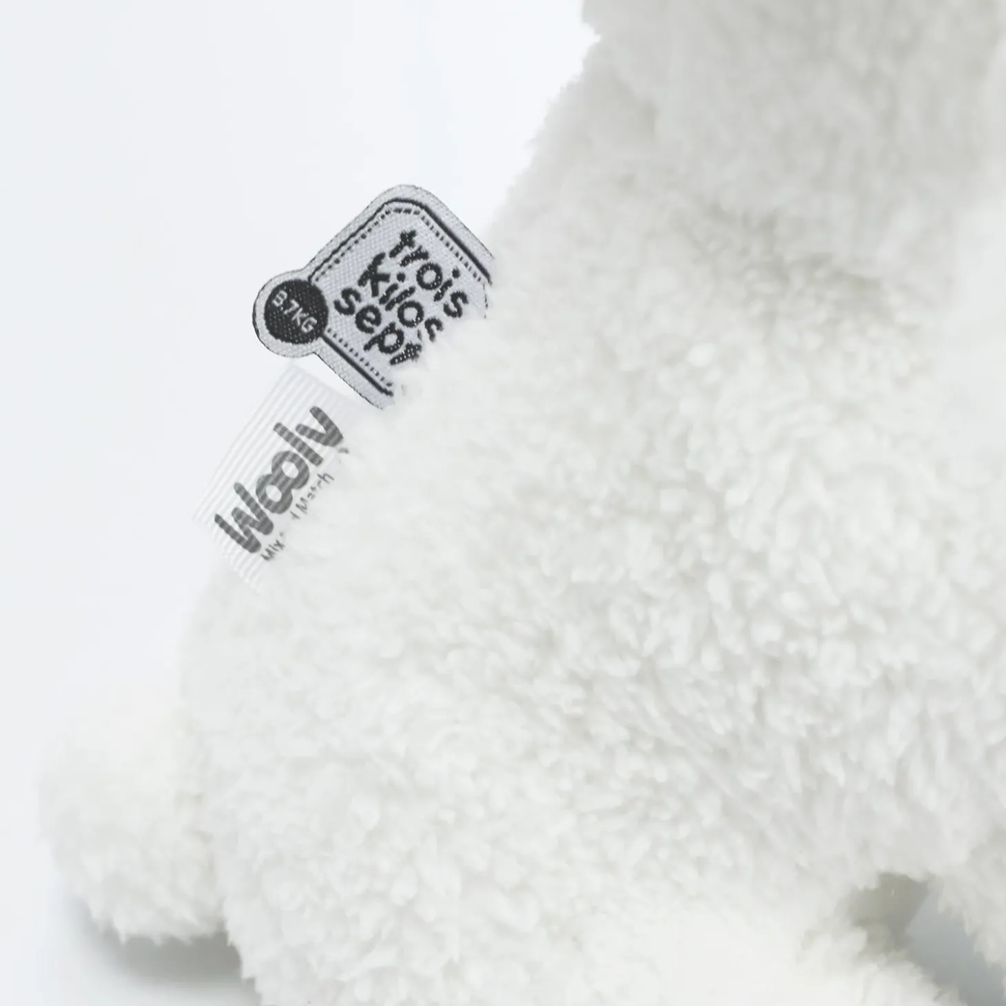 Trois Kilos Sept Peluche musicale mouton Wooly Ecru