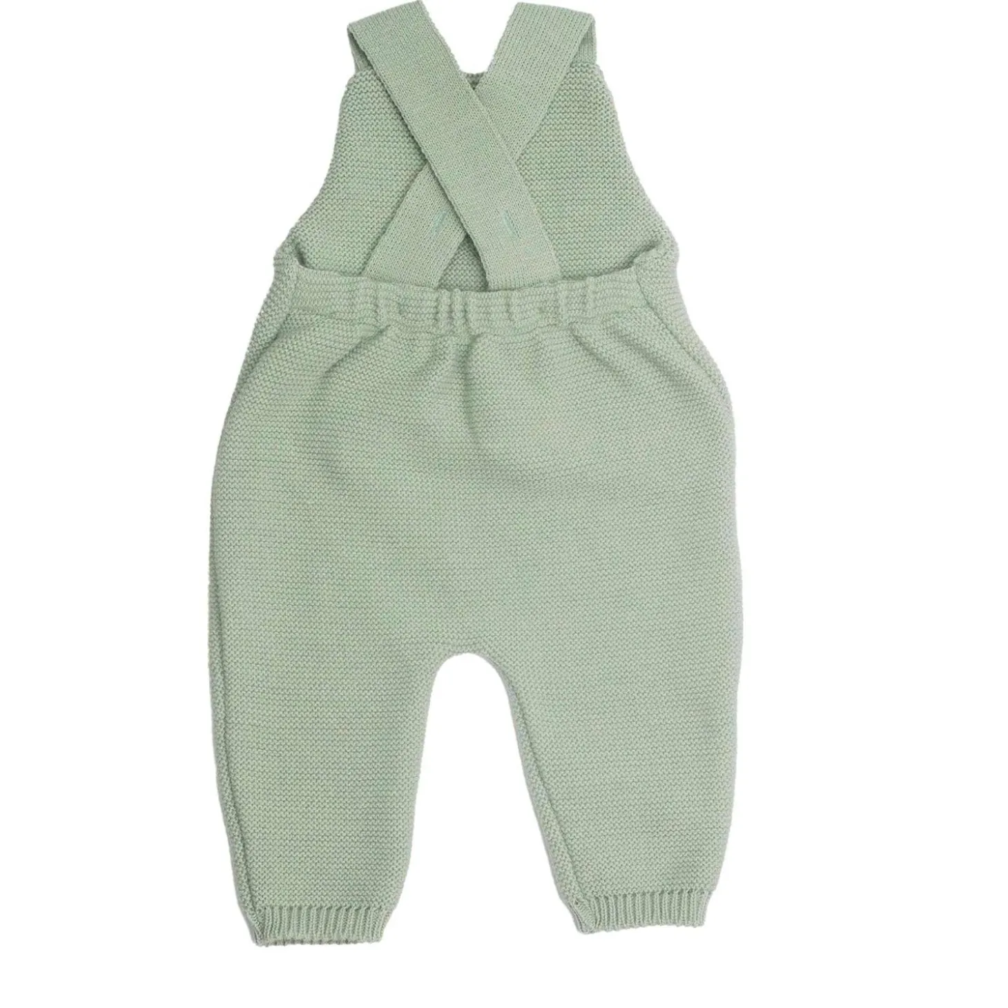 Trois Kilos Sept Salopette Maille Vert Olive 1-3 mois