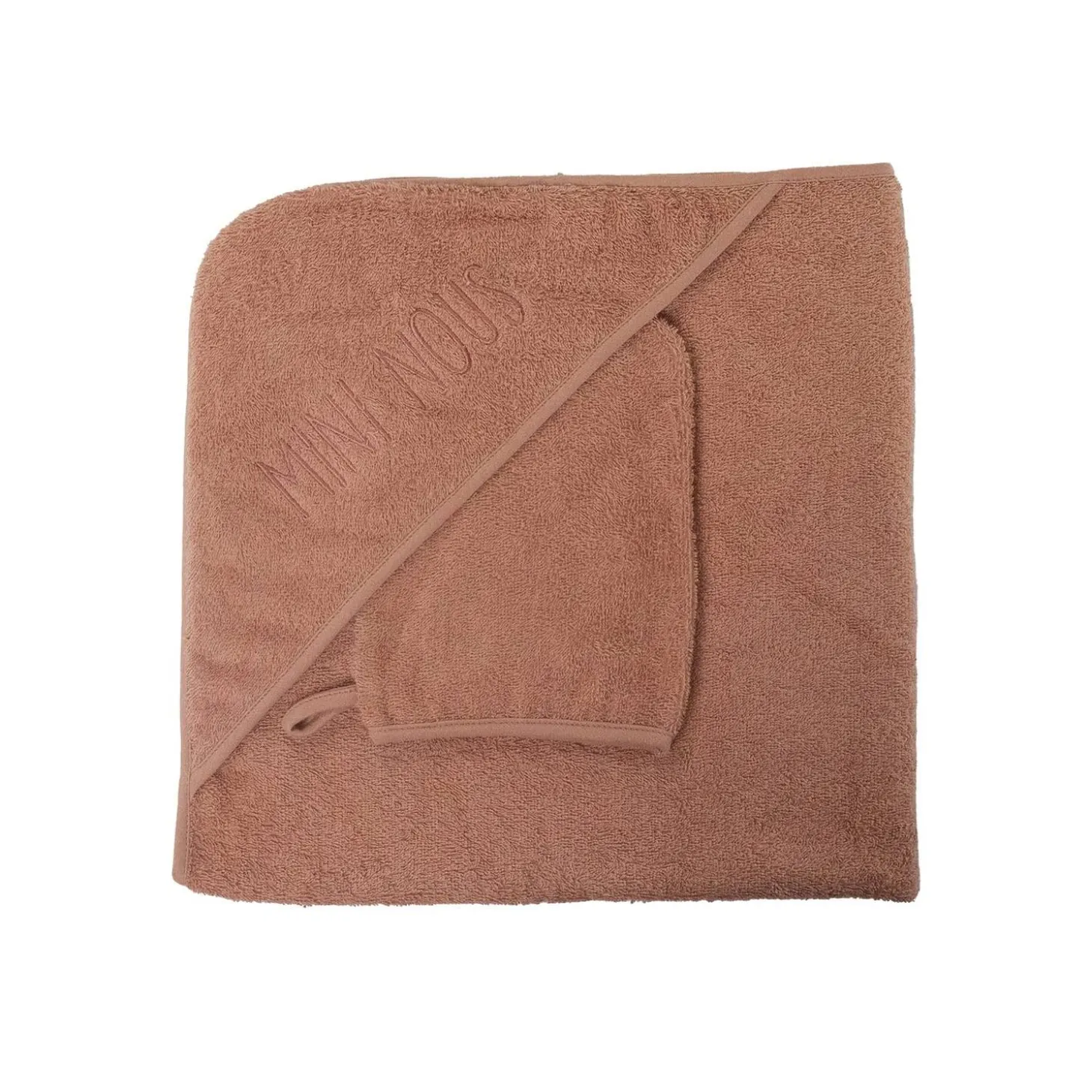 Trois Kilos Sept Set de Bain Mini Nous Terracotta 70x70 cm