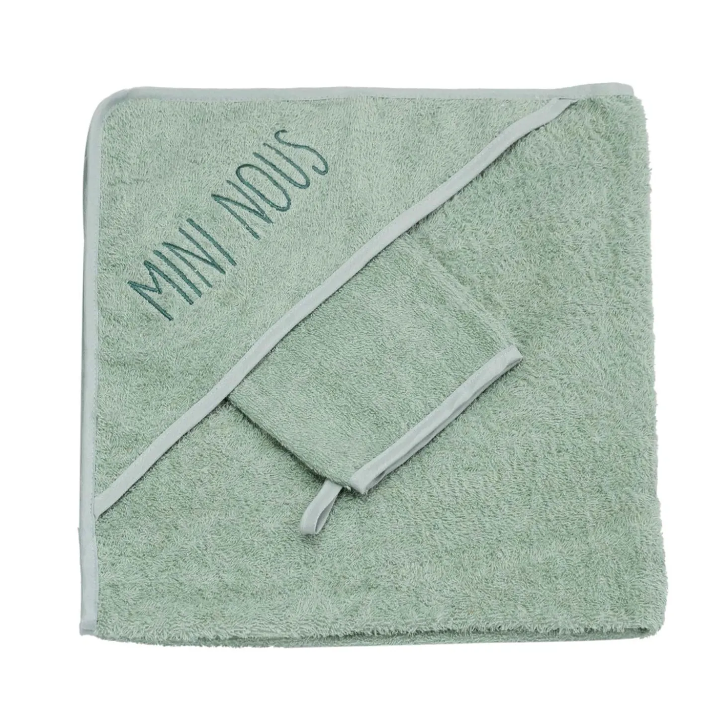 Trois Kilos Sept Set de Bain Mini Nous Sauge 70x70 cm