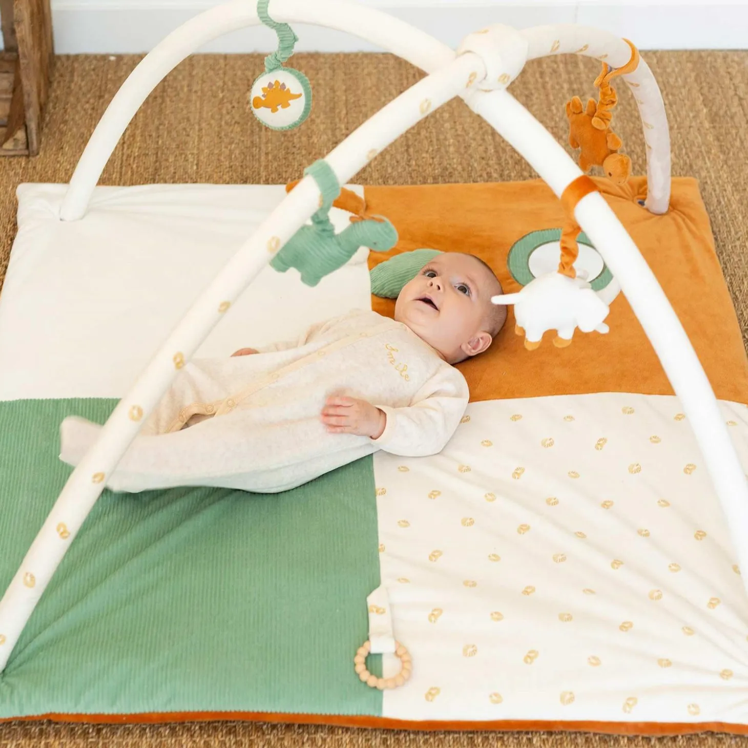Trois Kilos Sept Tapis d'éveil Diplododo Écru