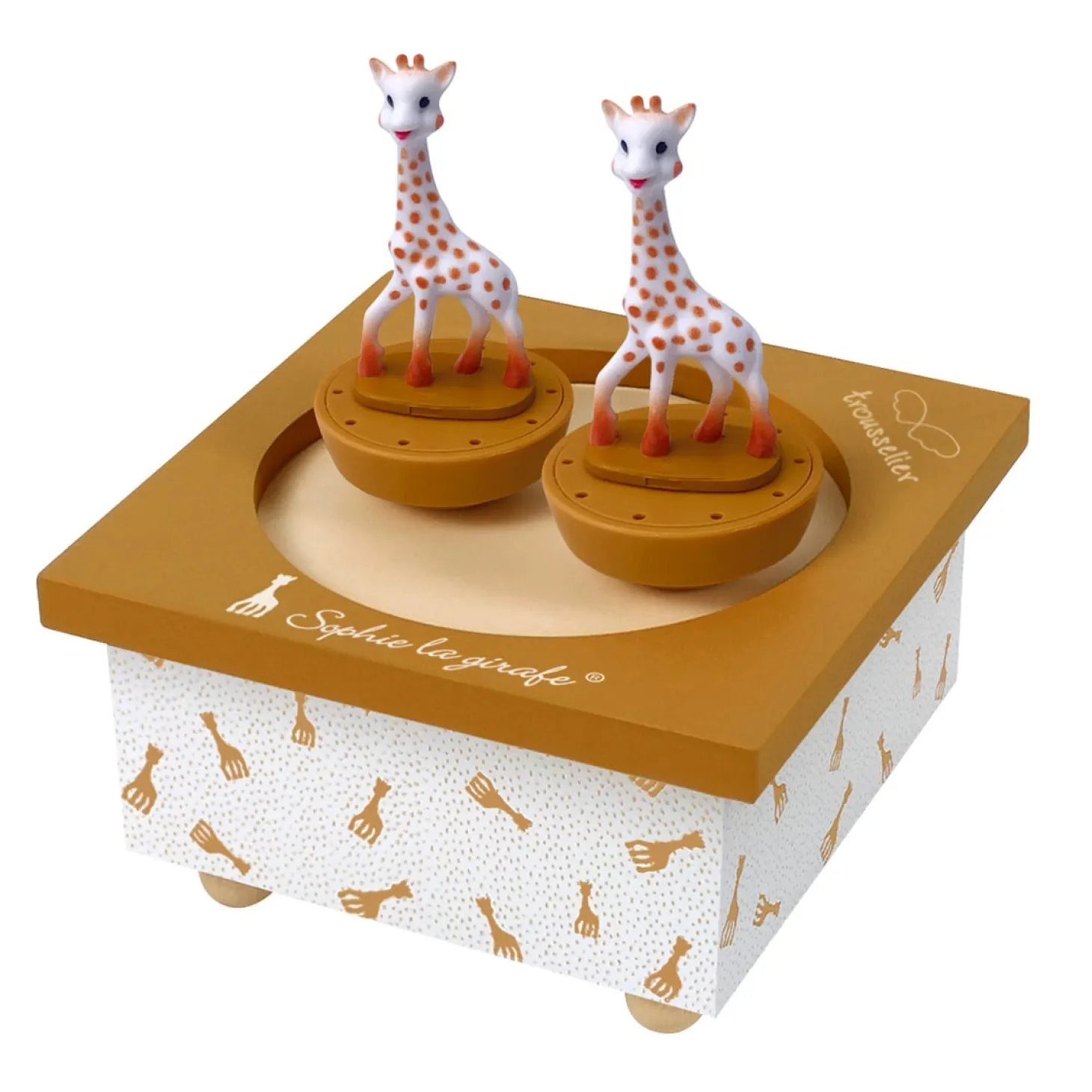 Trousselier Boîte à musique magnétique Sophie La Girafe Caramel