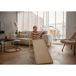 Tryco Triangle d'escalade en bois avec rampe Bois
