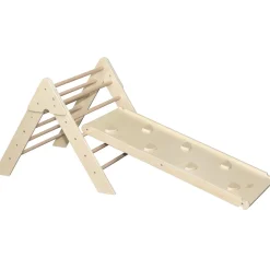 Tryco Triangle d'escalade en bois avec rampe Bois