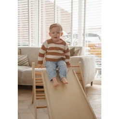 Tryco Triangle d'escalade en bois avec rampe Bois