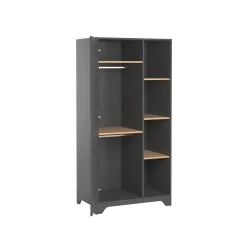 Vox                    Armoire 1porte Leaf     Graphite/Bois