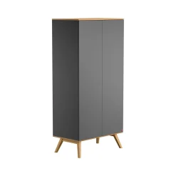 Vox                    Armoire 2 portes Nature baby     Graphite/Bois