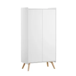 Vox                    Armoire 2 portes Vintage     Blanc/Chêne