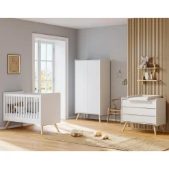 Vox                    Armoire 2 portes Vintage     Blanc/Chêne