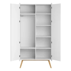 Vox                    Armoire 2 portes Vintage     Blanc/Chêne