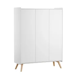 Vox Armoire 3 portes Vintage Blanc/Chêne