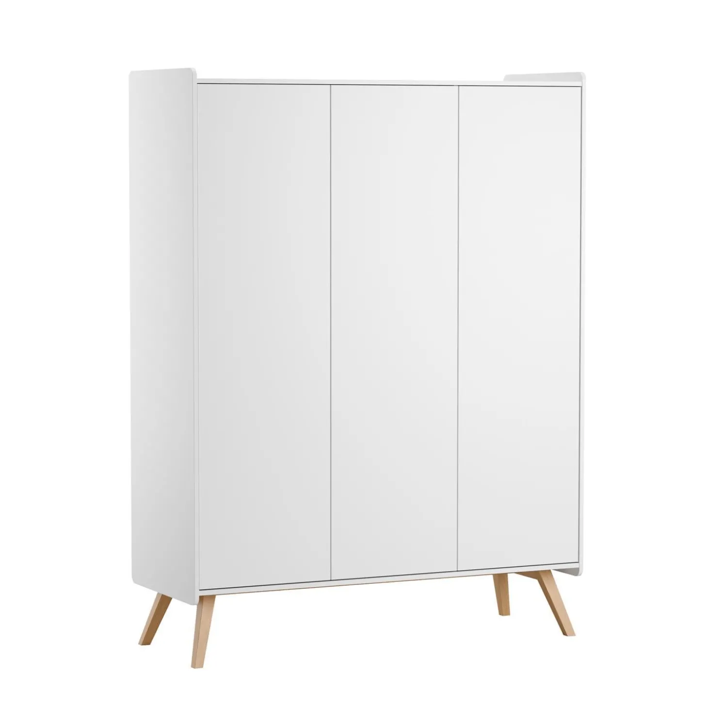 Vox Armoire 3 portes Vintage Blanc/Chêne