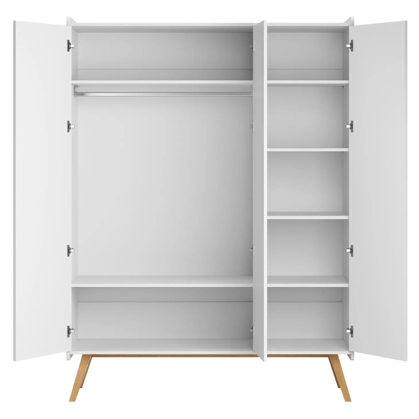 Vox Armoire 3 portes Vintage Blanc/Chêne
