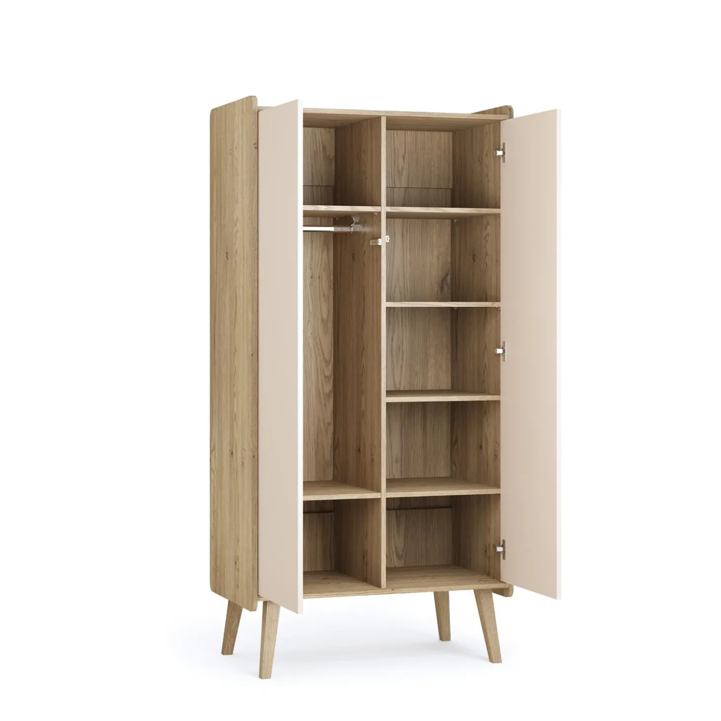 Vox Armoire 2-portes Vintage Fresh Chêne/Sable-Beige