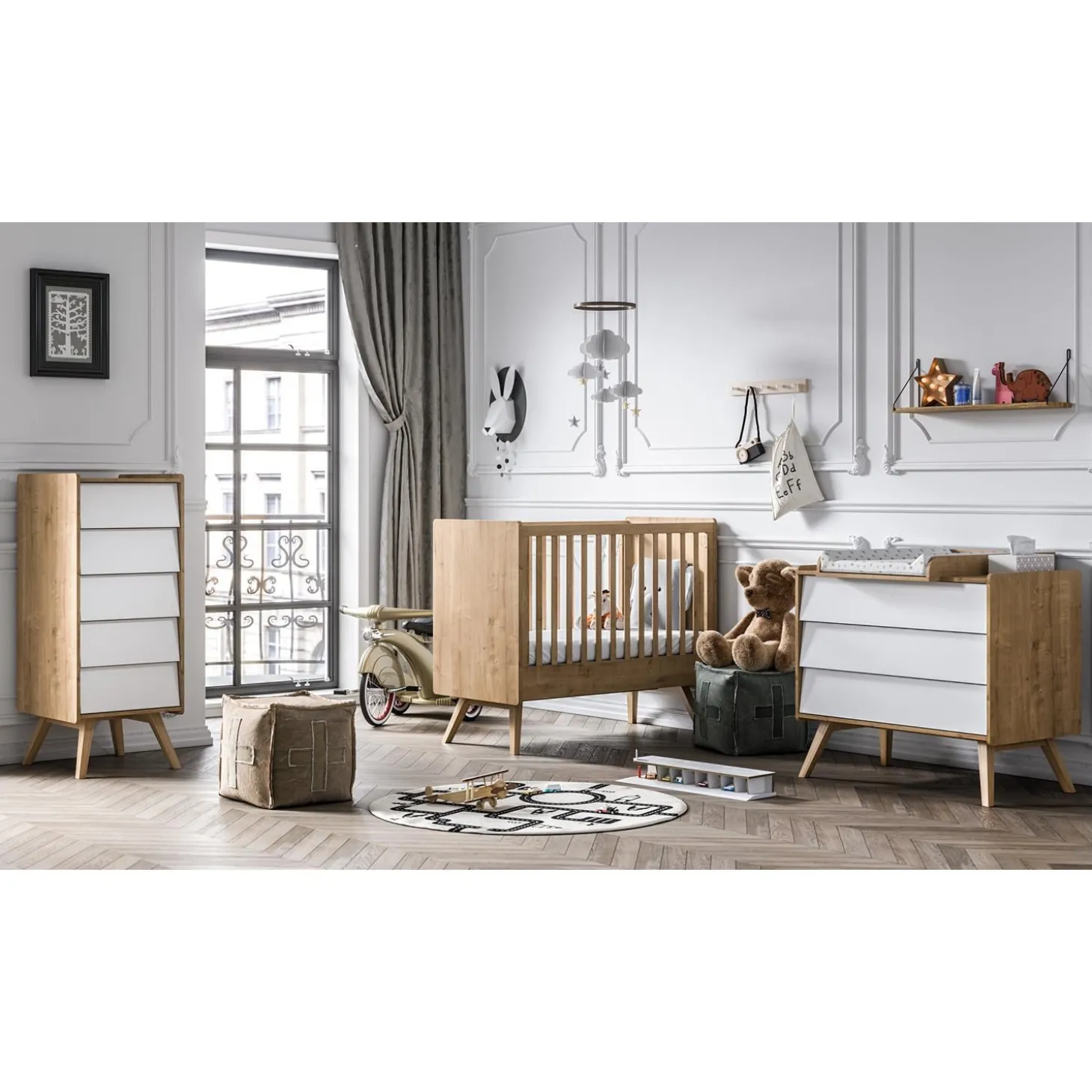 Vox Chiffonnier Vintage Bois/Blanc