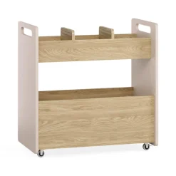 Vox                    Coffre Mobile pour Les Jouets Muve    Chêne/Sable-Beige