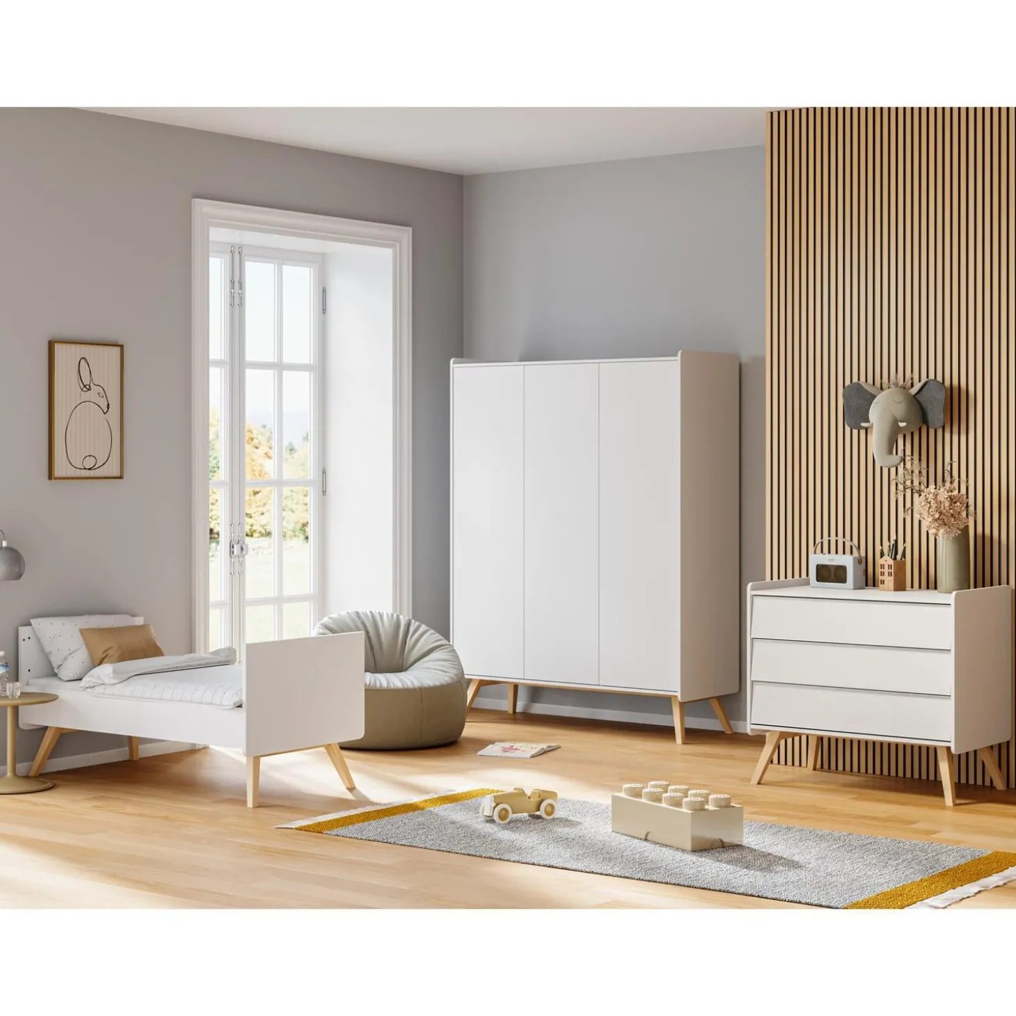 Vox Commode Vintage Blanc/chêne