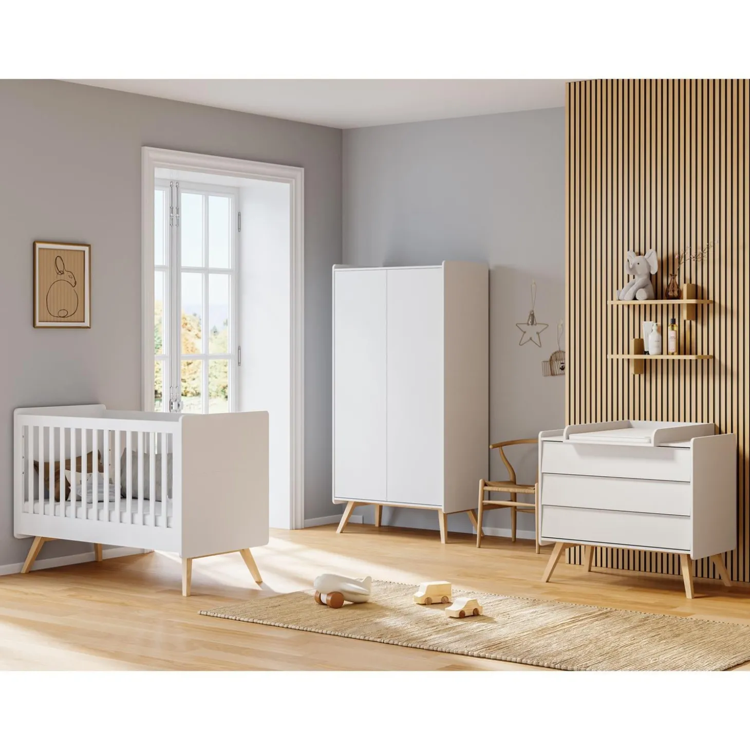 Vox Commode Vintage Blanc/chêne