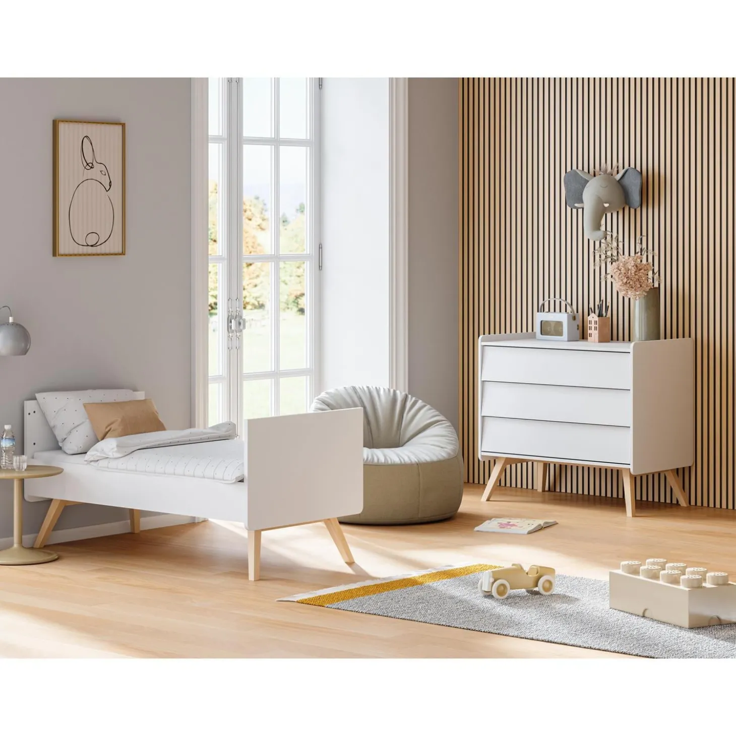 Vox Commode Vintage Blanc/chêne