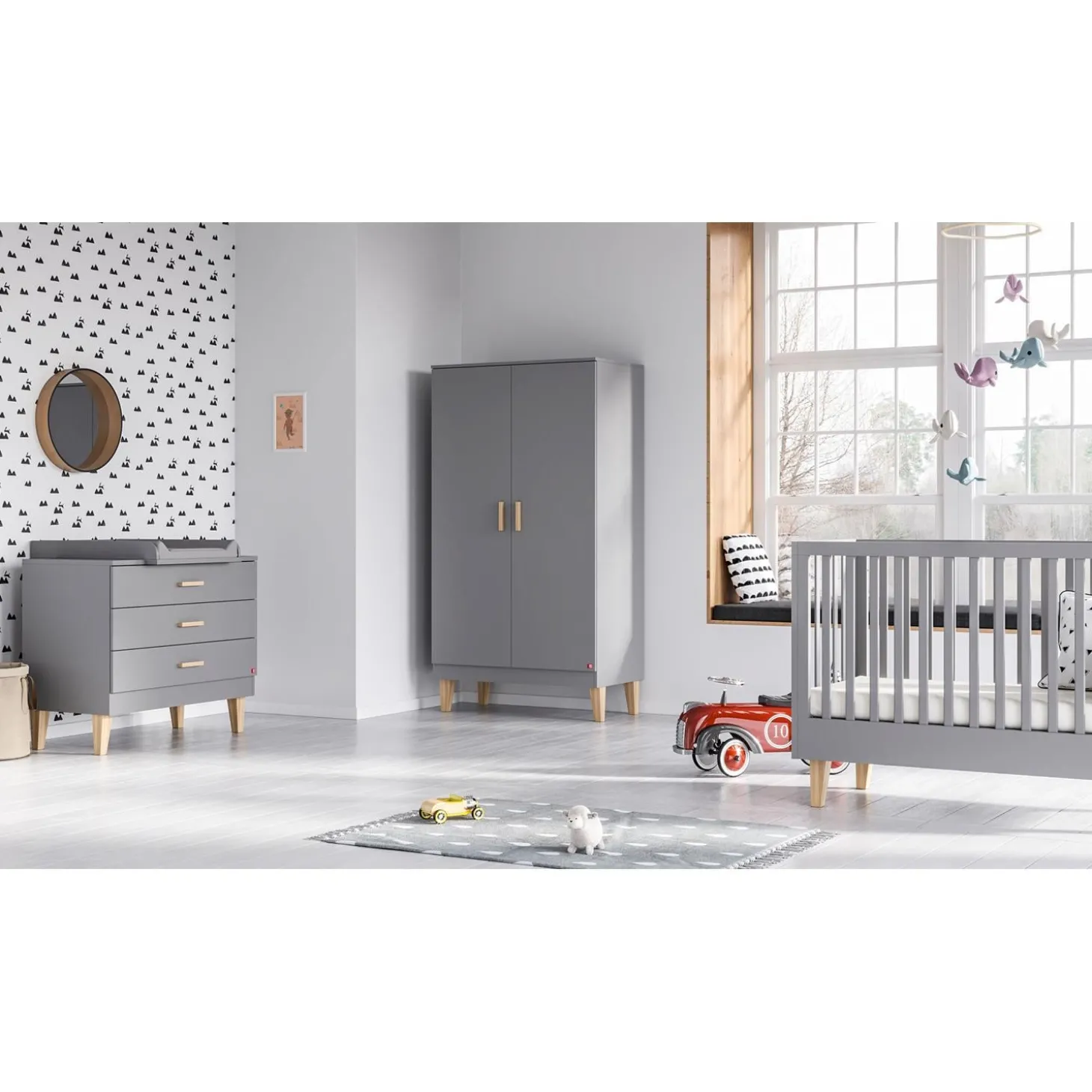 Vox Lit Bébé Lounge Gris Clair 70x140 cm