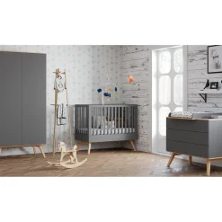 Vox Plan à langer Nature baby Graphite/Bois