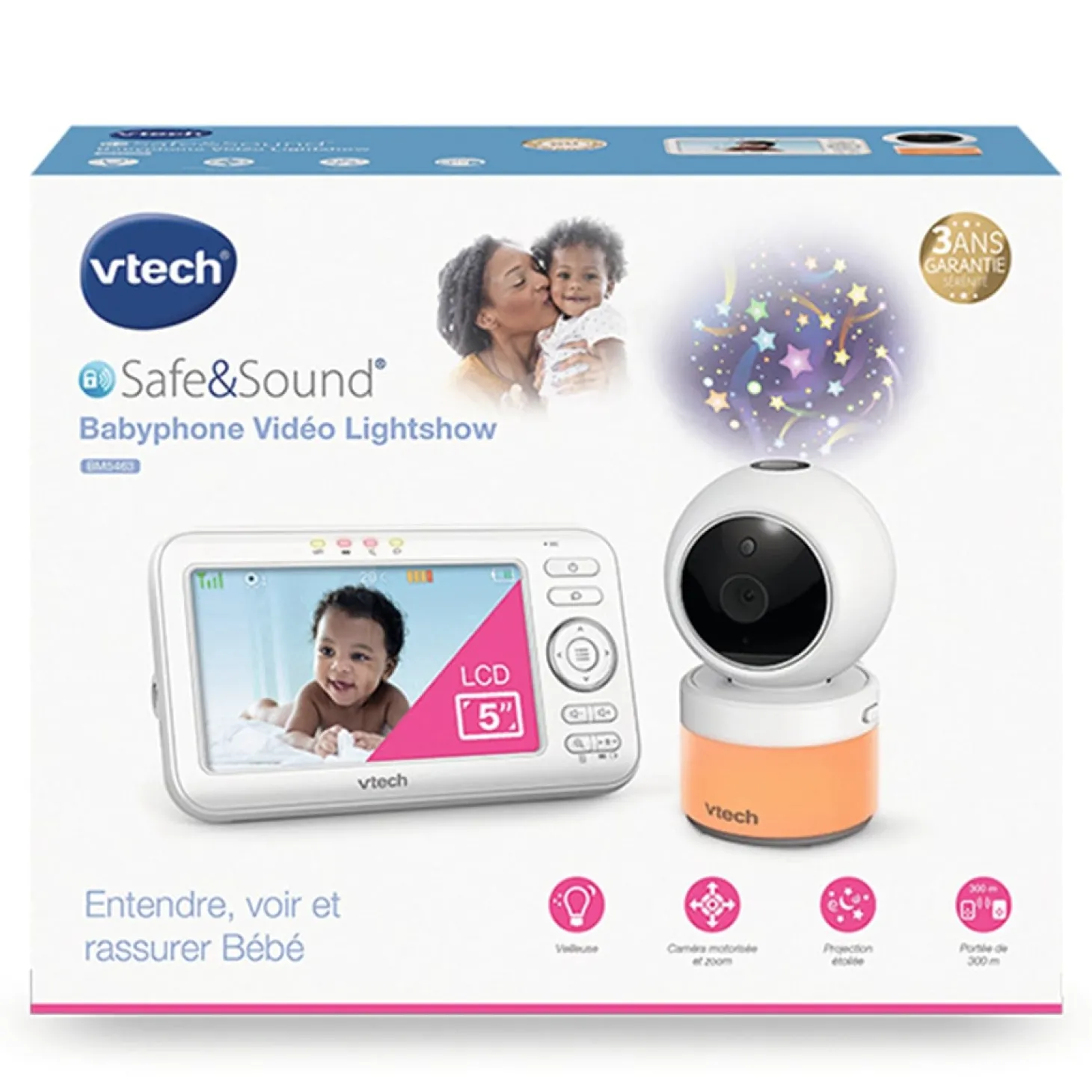 VTech Baby Babyphone vidéo lightshow Blanc