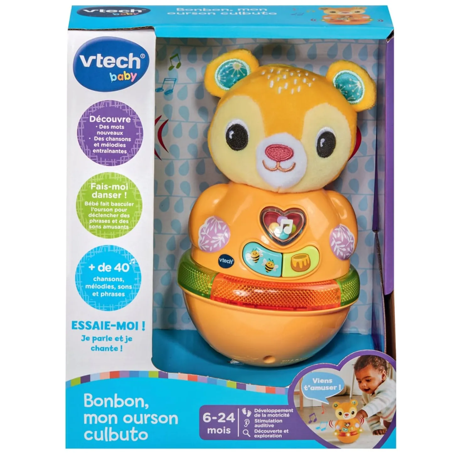 VTech Baby Bonbon mon ourson culbuto Multicolore