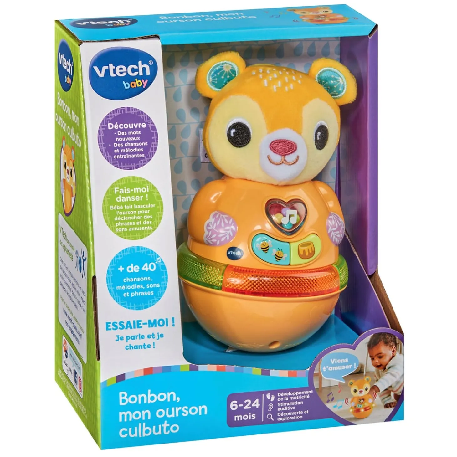 VTech Baby Bonbon mon ourson culbuto Multicolore