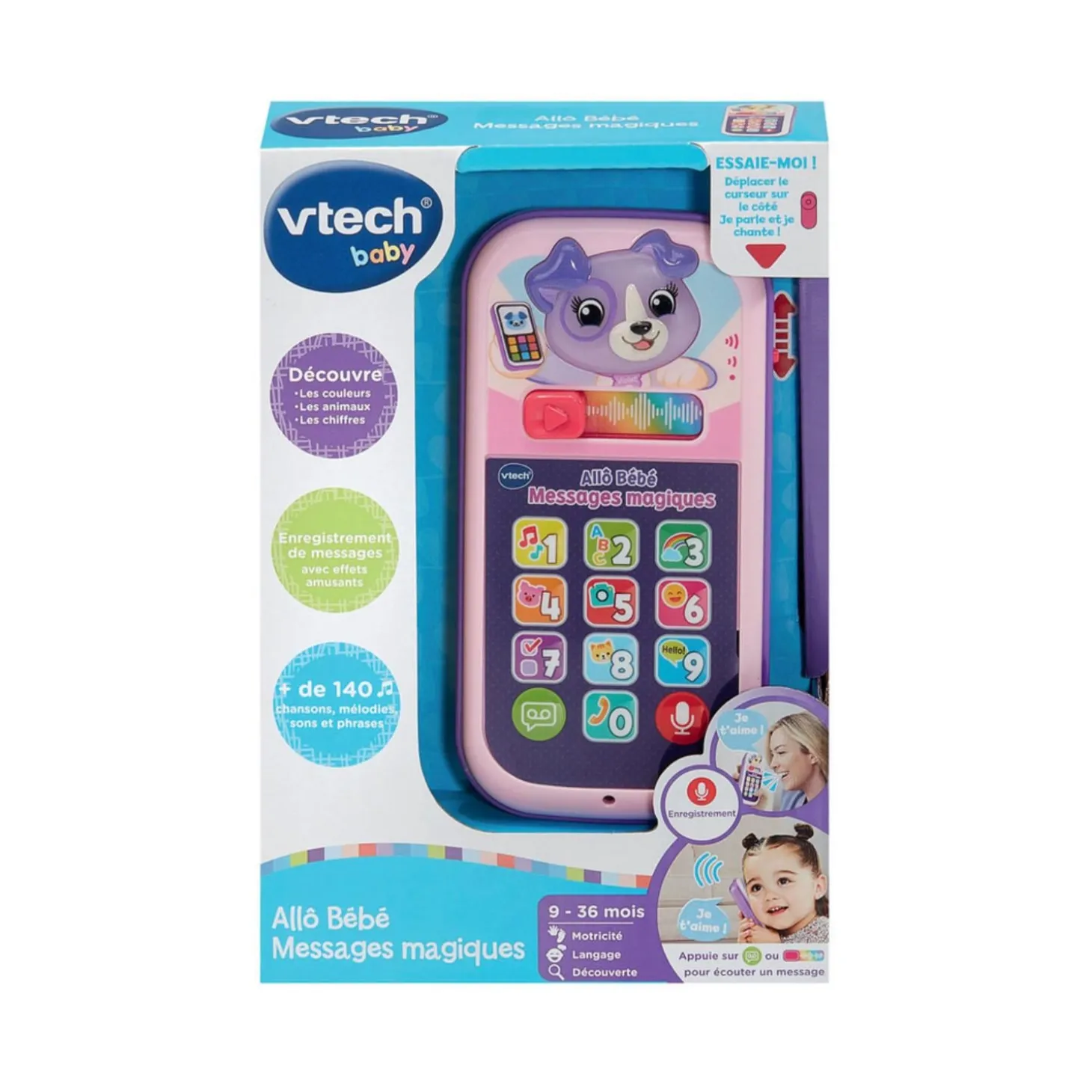 VTech Baby Jouet Allo bebe messages magiques Rose