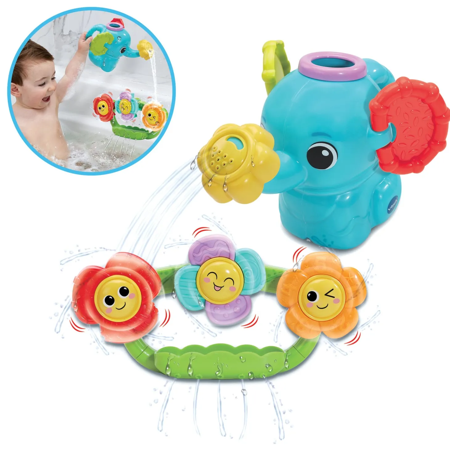 VTech Baby Jouet Mon arrosoir tourni'fleurs Multicolore